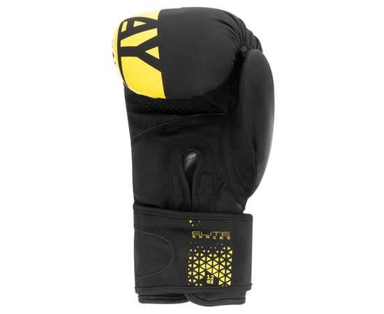 Боксерские перчатки PowerPlay 3086 Matt Challenger Чорно-Жовті 12 унцій (PP_3086_12oz_Bl/Yellow), изображение 3