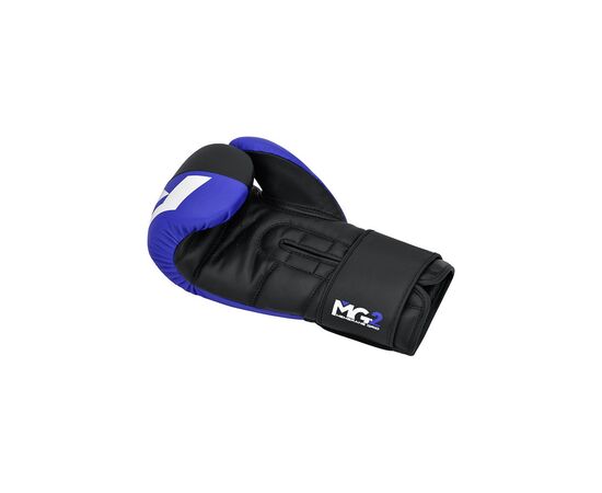 Боксерские перчатки RDX F4 Boxing Sparring Gloves Hook & Loop Blue/Black 14 унцій (BGR-F4U-14OZ), изображение 4 Боксерские перчатки RDX F4 Boxing Sparring Gloves Hook & Loop Blue/Black 14 унцій (BGR-F4U-14OZ), изображение 4