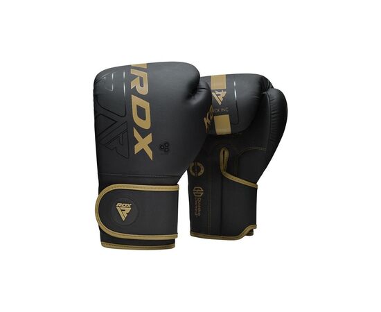 Боксерські рукавички RDX F6 Kara Matte Golden 6 унцій (BGR-F6MGL-6OZ), зображення 2 Боксерські рукавички RDX F6 Kara Matte Golden 6 унцій (BGR-F6MGL-6OZ), зображення 2