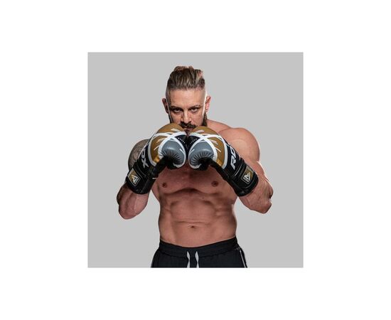 Боксерські рукавички RDX F7 Ego Black Golden 12 унцій (BGR-F7BGL-12oz), зображення 10 Боксерські рукавички RDX F7 Ego Black Golden 12 унцій (BGR-F7BGL-12oz), зображення 10