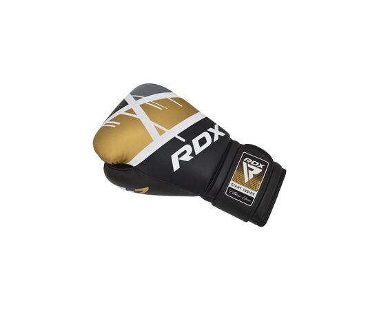 Боксерські рукавички RDX F7 Ego Black Golden 12 унцій (BGR-F7BGL-12oz), зображення 5 Боксерські рукавички RDX F7 Ego Black Golden 12 унцій (BGR-F7BGL-12oz), зображення 5