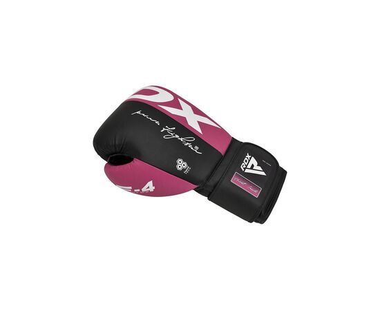 Боксерские перчатки RDX REX F4 Pink/Black 8 унцій (BGR-F4P-8OZ), изображение 4 Боксерские перчатки RDX REX F4 Pink/Black 8 унцій (BGR-F4P-8OZ), изображение 4