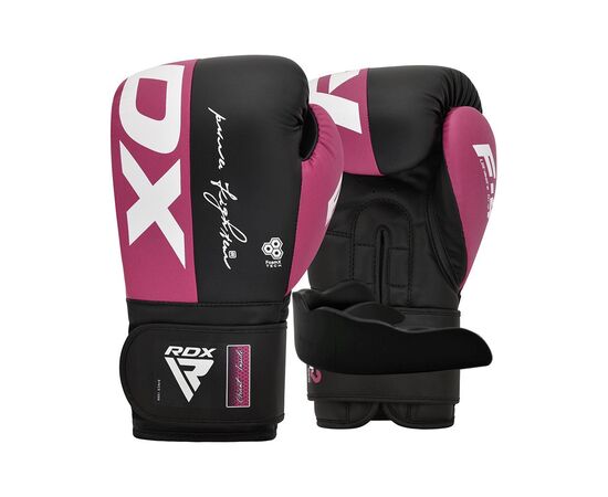 Боксерские перчатки RDX REX F4 Pink/Black 8 унцій (BGR-F4P-8OZ)