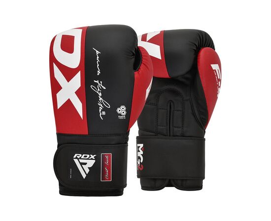 Боксерські рукавички RDX REX F4 Red/Black 10 унцій (BGR-F4R-10OZ), зображення 2 Боксерські рукавички RDX REX F4 Red/Black 10 унцій (BGR-F4R-10OZ), зображення 2