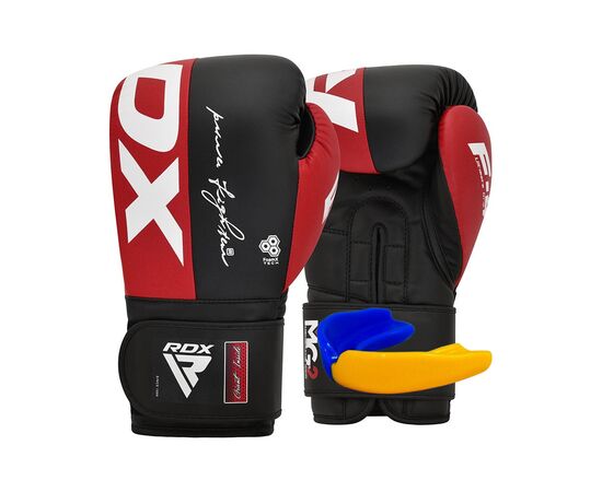 Боксерські рукавички RDX REX F4 Red/Black 14 унцій (BGR-F4R-14OZ)