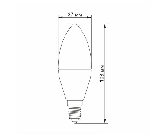 Лампочка Videx LED C37h 4.9W E14 4100K (VL-C37h-49144), изображение 2 Лампочка Videx LED C37h 4.9W E14 4100K (VL-C37h-49144), изображение 2