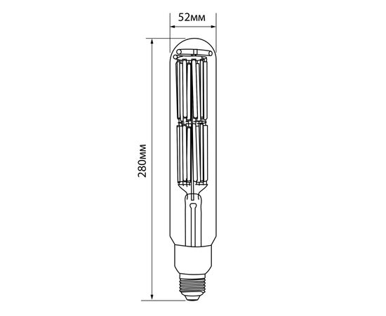 Лампочка Videx LED Filament T52F 50W E27 5000K (VL-T52F-50275), изображение 2 Лампочка Videx LED Filament T52F 50W E27 5000K (VL-T52F-50275), изображение 2
