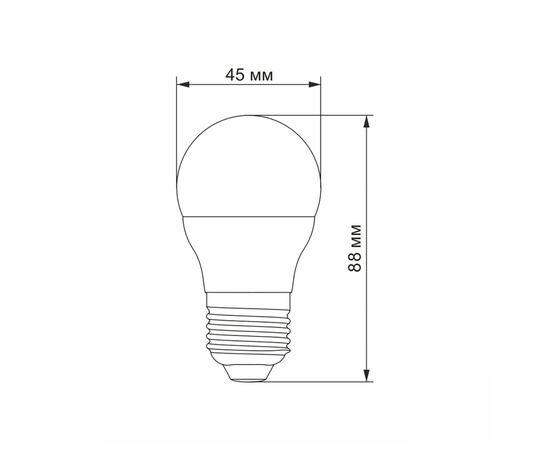 Лампочка Videx LED G45h 4.9W E27 4100K (VL-G45h-49274), изображение 2 Лампочка Videx LED G45h 4.9W E27 4100K (VL-G45h-49274), изображение 2