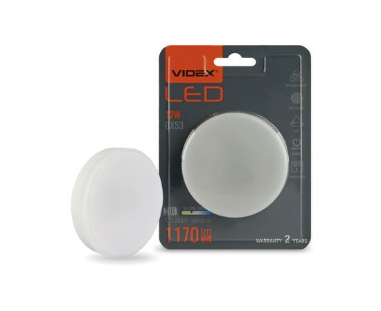 Лампочка Videx LED GX53 12W 3000K 220V (VL-GX53-12533), изображение 6 Лампочка Videx LED GX53 12W 3000K 220V (VL-GX53-12533), изображение 6
