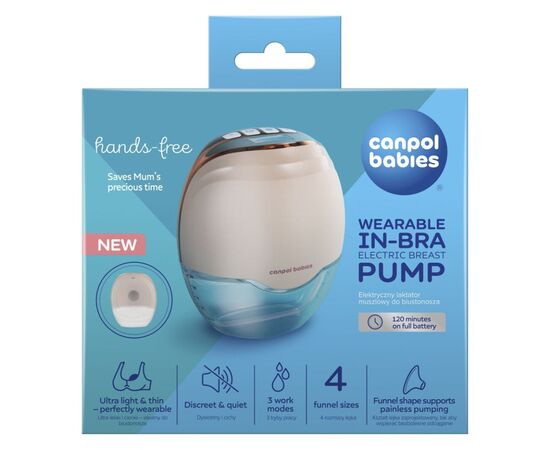 Молоковідсмоктувач Canpol babies Бездротовий електричний Hands-Free (Вільні руки) (20/100), зображення 2 Молоковідсмоктувач Canpol babies Бездротовий електричний Hands-Free (Вільні руки) (20/100), зображення 2