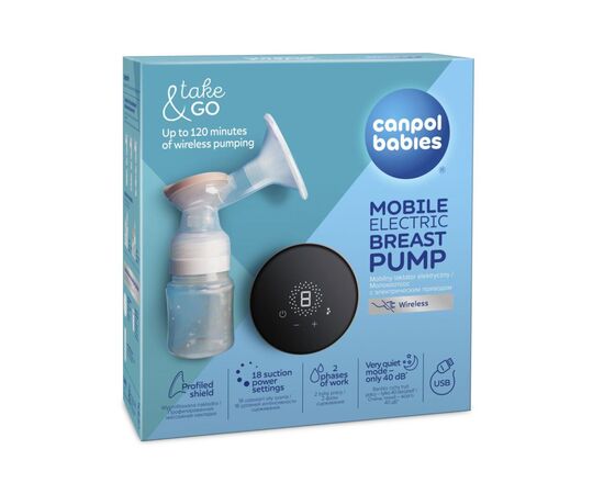 Молокоотсос Canpol babies мобильный электрический Take&Go (12/211), изображение 6 Молокоотсос Canpol babies мобильный электрический Take&Go (12/211), изображение 6