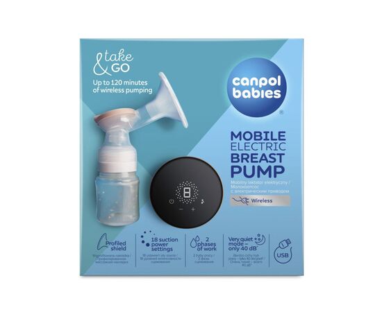 Молокоотсос Canpol babies мобильный электрический Take&Go (12/211), изображение 7 Молокоотсос Canpol babies мобильный электрический Take&Go (12/211), изображение 7