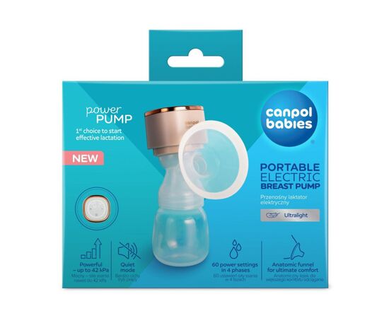 Молоковідсмоктувач Canpol babies портативний електричний PowerPump (20/107), зображення 4