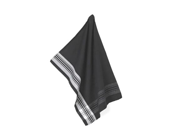 Рушник Kela кухонний Gianna, 70x50 см, чорний зі смужками (12786) (00000023330)