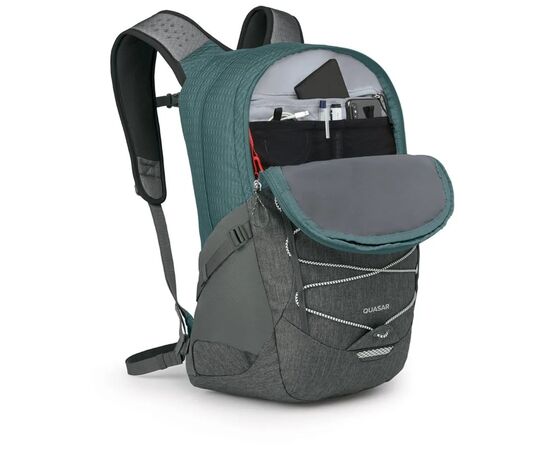 Рюкзак туристичний Osprey Quasar 26 cascade blue/coal grey heather - O/S - бірюзовий/сірий (009.3934), зображення 4 Рюкзак туристичний Osprey Quasar 26 cascade blue/coal grey heather - O/S - бірюзовий/сірий (009.3934), зображення 4