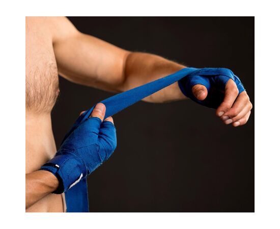 Бинт для спорта PowerPlay 3047 4,5м Синій (PP_3047_4,5m_Blue), изображение 4 Бинт для спорта PowerPlay 3047 4,5м Синій (PP_3047_4,5m_Blue), изображение 4