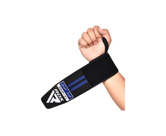 Бинт для спорту RDX Gym Wrist Wrap R11 Black/Blue (WAH-WR11BU)