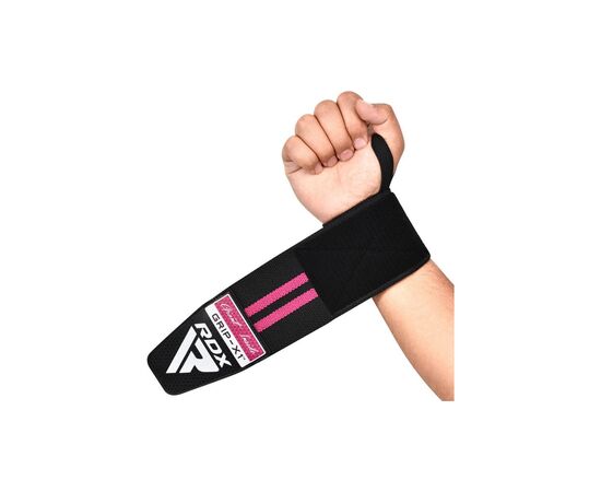 Бинт для спорту RDX Gym Wrist Wrap R11 Black/Pink (WAH-WR11BP)