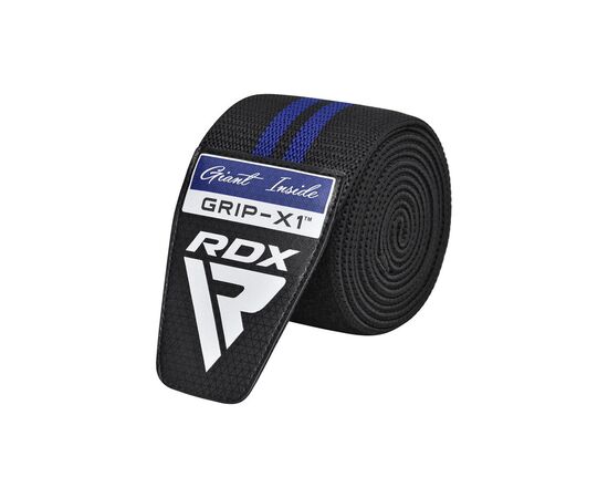 Бинт для спорта RDX KR11 Gym Knee Wrap Black/Blue (WAH-KR11BU), изображение 2 Бинт для спорта RDX KR11 Gym Knee Wrap Black/Blue (WAH-KR11BU), изображение 2