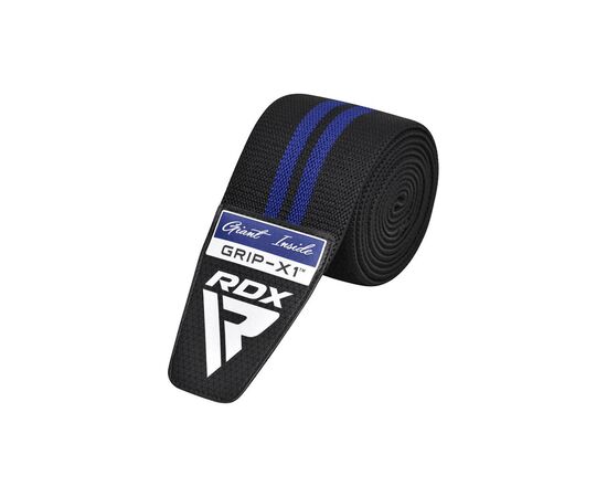 Бинт для спорта RDX KR11 Gym Knee Wrap Black/Blue (WAH-KR11BU), изображение 3 Бинт для спорта RDX KR11 Gym Knee Wrap Black/Blue (WAH-KR11BU), изображение 3