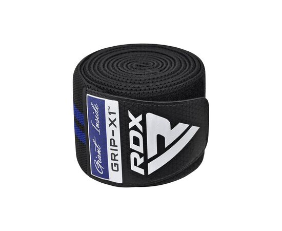 Бинт для спорта RDX KR11 Gym Knee Wrap Black/Blue (WAH-KR11BU), изображение 5 Бинт для спорта RDX KR11 Gym Knee Wrap Black/Blue (WAH-KR11BU), изображение 5