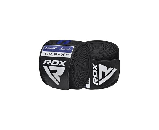 Бинт для спорта RDX KR11 Gym Knee Wrap Black/Blue (WAH-KR11BU), изображение 6 Бинт для спорта RDX KR11 Gym Knee Wrap Black/Blue (WAH-KR11BU), изображение 6