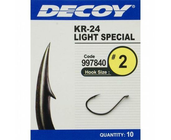 Крючок Decoy_ТОВ KR-24 Light Special 02 (10 шт/уп) (1562.03.07), изображение 2 Крючок Decoy_ТОВ KR-24 Light Special 02 (10 шт/уп) (1562.03.07), изображение 2