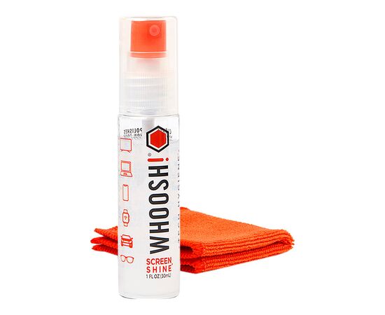 Спрей для очистки Whoosh! Screen Shine GO 30ml, microfiber 14x14cm (1FG30ENFR), изображение 2 Спрей для очистки Whoosh! Screen Shine GO 30ml, microfiber 14x14cm (1FG30ENFR), изображение 2