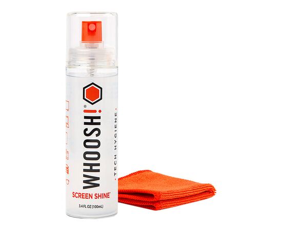 Спрей для очистки Whoosh! Screen Shine GO XL 100ml, microfiber 14x14cm (1FG100ENFR/1FG100XLENFR), изображение 2 Спрей для очистки Whoosh! Screen Shine GO XL 100ml, microfiber 14x14cm (1FG100ENFR/1FG100XLENFR), изображение 2