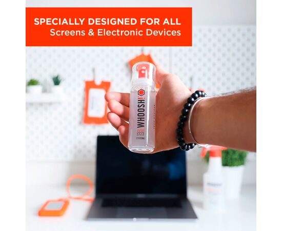 Спрей для очистки Whoosh! Screen Shine GO XL 100ml, microfiber 14x14cm (1FG100ENFR/1FG100XLENFR), изображение 3 Спрей для очистки Whoosh! Screen Shine GO XL 100ml, microfiber 14x14cm (1FG100ENFR/1FG100XLENFR), изображение 3