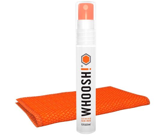 Спрей для очистки Whoosh! Screen Shine POCKET 8ml, microfiber 14x14cm (1FG08ENFR), изображение 2 Спрей для очистки Whoosh! Screen Shine POCKET 8ml, microfiber 14x14cm (1FG08ENFR), изображение 2