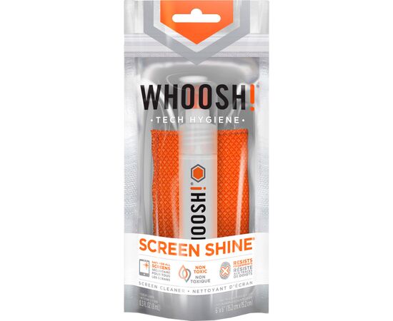 Спрей для очищення Whoosh! Screen Shine POCKET 8ml, microfiber 14x14cm (1FG08ENFR)