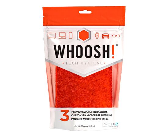 Салфетки Whoosh! Screen Shine 3 PACK CLOTHS, microfiber, 35х35cm (1FGCL3COM)
