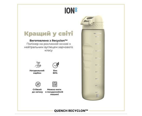 Бутылка для воды ION8 OneTouch 1000 мл BPA Free, Creamy White (I8RF1000CWHI), изображение 6 Бутылка для воды ION8 OneTouch 1000 мл BPA Free, Creamy White (I8RF1000CWHI), изображение 6