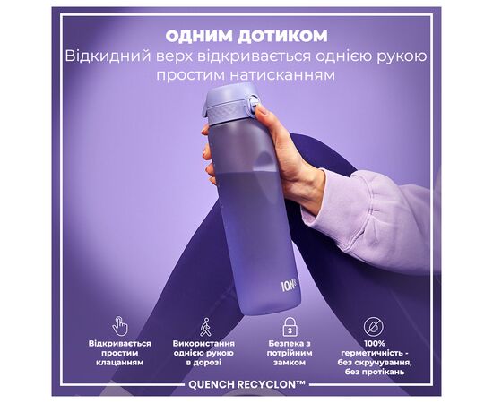 Бутылка для воды ION8 OneTouch 1000 мл BPA Free, Light Purple (I8RF1000PERI), изображение 2 Бутылка для воды ION8 OneTouch 1000 мл BPA Free, Light Purple (I8RF1000PERI), изображение 2