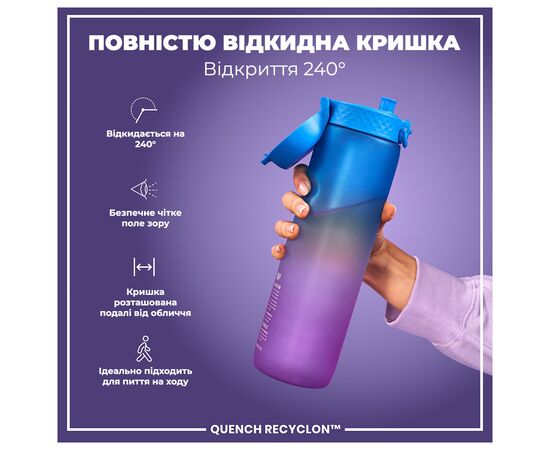 Бутылка для воды ION8 OneTouch Times To Drink 1000 мл BPA Free, Blue & Pink (I8RF1000PBPMOT), изображение 3 Бутылка для воды ION8 OneTouch Times To Drink 1000 мл BPA Free, Blue & Pink (I8RF1000PBPMOT), изображение 3