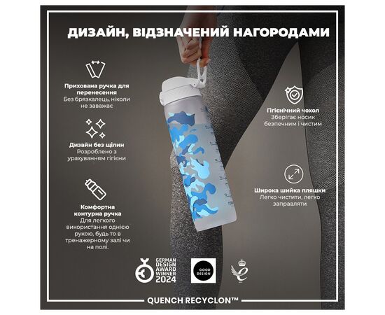 Бутылка для воды ION8 OneTouch Times To Drink 1000 мл BPA Free, Camo (I8RF1000PICAMO), изображение 4 Бутылка для воды ION8 OneTouch Times To Drink 1000 мл BPA Free, Camo (I8RF1000PICAMO), изображение 4