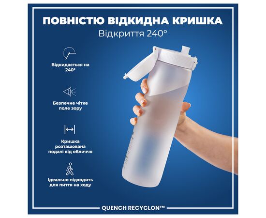 Бутылка для воды ION8 OneTouch Times To Drink 1000 мл BPA Free, Ice (I8RF1000PIMOT2), изображение 3 Бутылка для воды ION8 OneTouch Times To Drink 1000 мл BPA Free, Ice (I8RF1000PIMOT2), изображение 3