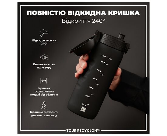 Бутылка для воды ION8 OneTouch 750 мл BPA Free, Black (I8RF750BLK), изображение 3 Бутылка для воды ION8 OneTouch 750 мл BPA Free, Black (I8RF750BLK), изображение 3