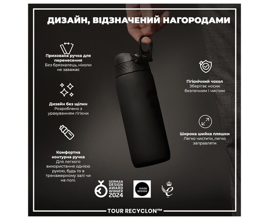 Бутылка для воды ION8 OneTouch 750 мл BPA Free, Black (I8RF750BLK), изображение 4 Бутылка для воды ION8 OneTouch 750 мл BPA Free, Black (I8RF750BLK), изображение 4