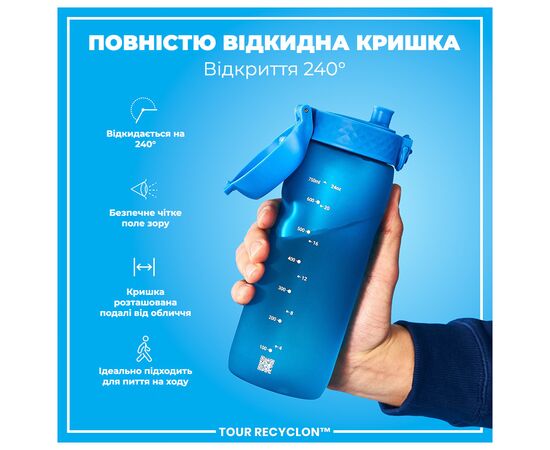 Бутылка для воды ION8 OneTouch 750 мл BPA Free, Blue (I8RF750BLU), изображение 3 Бутылка для воды ION8 OneTouch 750 мл BPA Free, Blue (I8RF750BLU), изображение 3