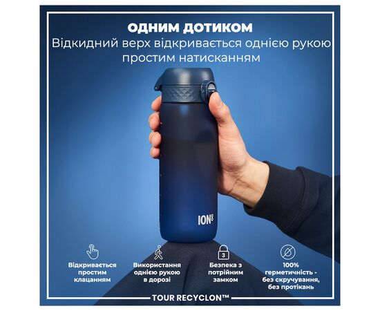 Бутылка для воды ION8 OneTouch 750 мл BPA Free, Navy (I8RF750NAV), изображение 2 Бутылка для воды ION8 OneTouch 750 мл BPA Free, Navy (I8RF750NAV), изображение 2