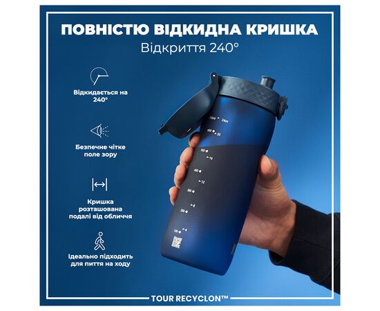 Бутылка для воды ION8 OneTouch 750 мл BPA Free, Navy (I8RF750NAV), изображение 3 Бутылка для воды ION8 OneTouch 750 мл BPA Free, Navy (I8RF750NAV), изображение 3