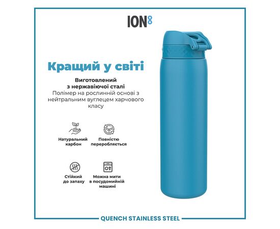 Пляшка для води ION8 OneTouch Stainless Steel 1200 мл Blue (I8SS1000BLU), зображення 6 Пляшка для води ION8 OneTouch Stainless Steel 1200 мл Blue (I8SS1000BLU), зображення 6