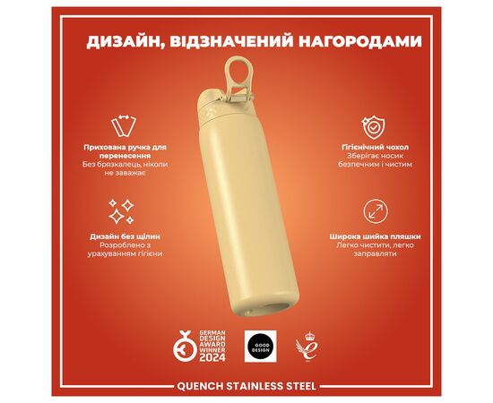 Бутылка для воды ION8 OneTouch Stainless Steel 1200 мл Desert (I8SS1000DES), изображение 4