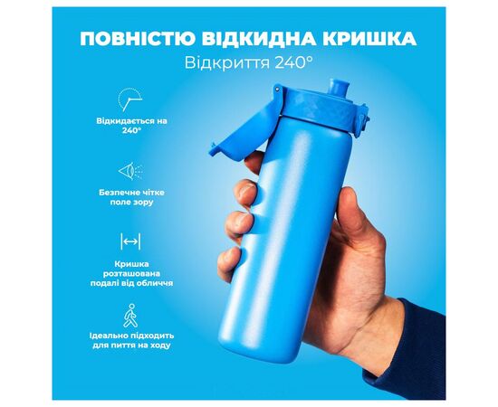 Пляшка для води ION8 OneTouch Vacuum Insulated 500 мл Blue (I8TS500BLU), зображення 3 Пляшка для води ION8 OneTouch Vacuum Insulated 500 мл Blue (I8TS500BLU), зображення 3