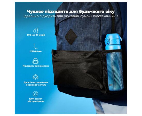 Пляшка для води ION8 OneTouch Vacuum Insulated 500 мл Blue (I8TS500BLU), зображення 5 Пляшка для води ION8 OneTouch Vacuum Insulated 500 мл Blue (I8TS500BLU), зображення 5