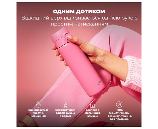 Бутылка для воды ION8 OneTouch Vacuum Insulated 500 мл Rose Bloom (I8TS500ROSEB), изображение 2 Бутылка для воды ION8 OneTouch Vacuum Insulated 500 мл Rose Bloom (I8TS500ROSEB), изображение 2