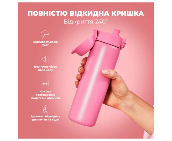 Бутылка для воды ION8 OneTouch Vacuum Insulated 500 мл Rose Bloom (I8TS500ROSEB), изображение 3 Бутылка для воды ION8 OneTouch Vacuum Insulated 500 мл Rose Bloom (I8TS500ROSEB), изображение 3