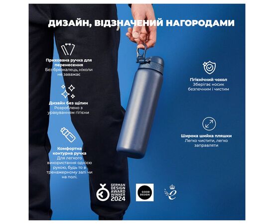 Бутылка для воды ION8 OneTouch Vacuum Insulated 920 мл Ash Navy (I8TS1000ANAVY), изображение 8 Бутылка для воды ION8 OneTouch Vacuum Insulated 920 мл Ash Navy (I8TS1000ANAVY), изображение 8